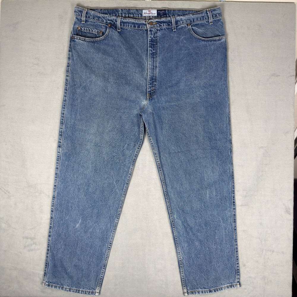 Vintage 90s Levi Strauss Signature Mens Relaxed Fit Jeans 46x29 Medium Wash Blue
